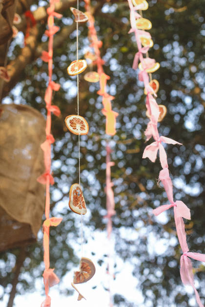 Ceiling and Floral detail — Brunch decor — Alila Diwa Goa